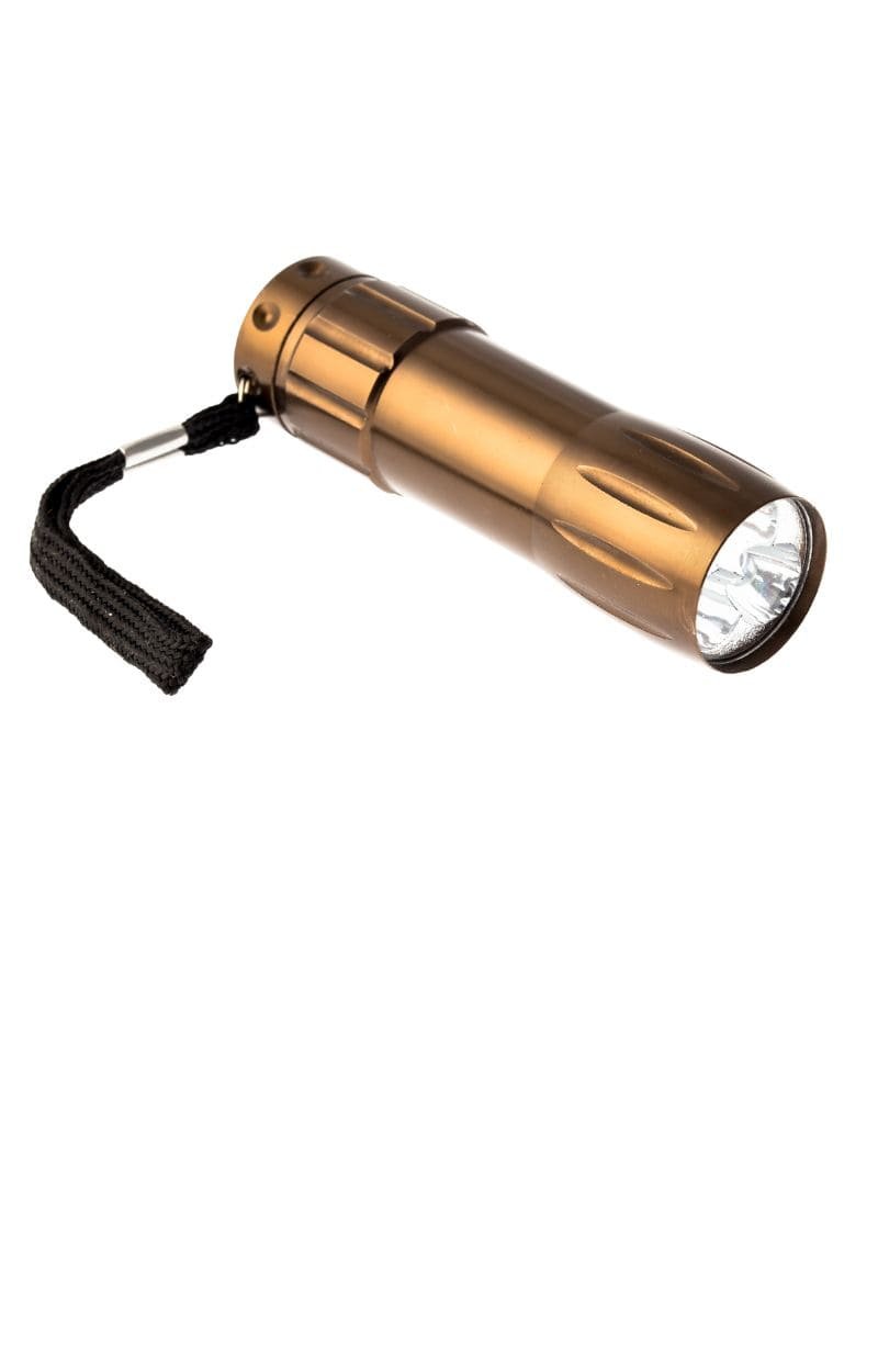 a flashlights in golden color